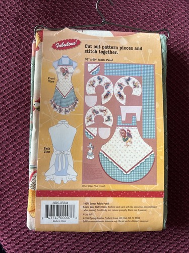 NIP Domestic Diva Vintage Style Complete Apron Sewing Kit "The Mimi” - Picture 3 of 5