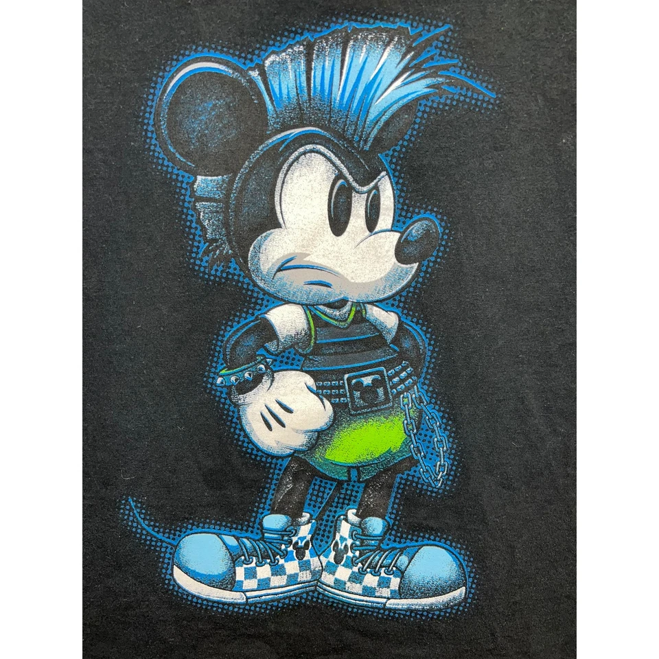 Youth Disney Mickey Mouse Shirt Tank Sleeveless Tee Punk Mick Kids Xl - Image 2 of 4