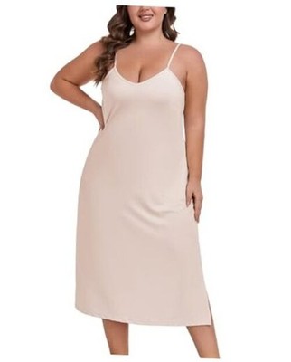 Plus Size Full Slip for Women Under Dresses Adjustable Spaghetti 18 Plus Nude | eBay Plus Size Full Slip for Women Under Dresses Adjustable Spaghetti 18 Plus Nude | eBay