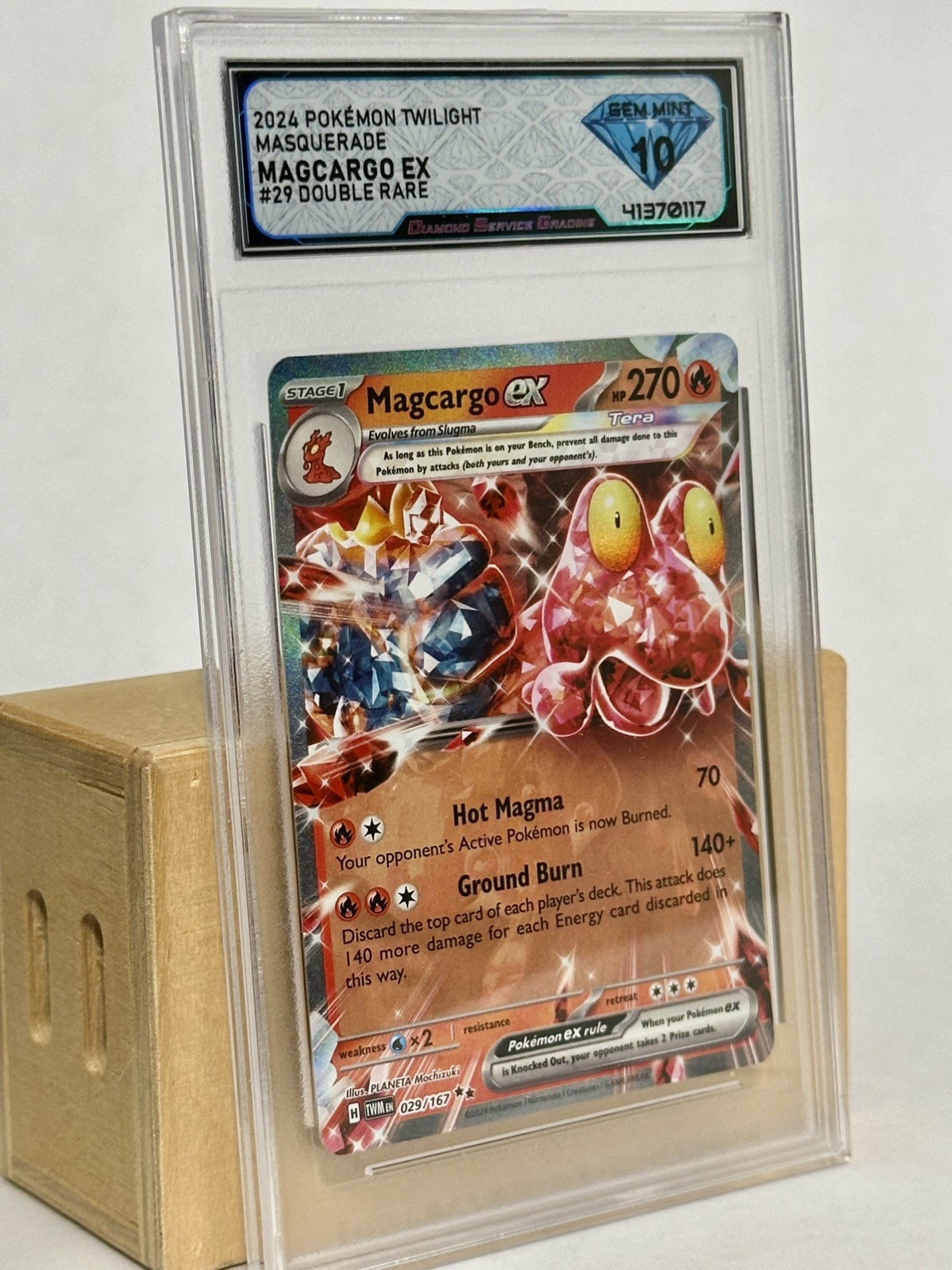 2024 POKEMON TWM EN #029 MAGCARGO EX PSA 10 LOW POP TWILIGHT MASQUERADE #29