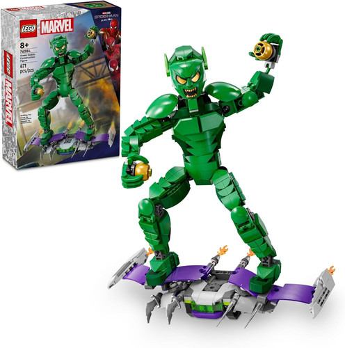 LEGO Marvel Green Goblin Construction Figure - Building Toy for Boys &...