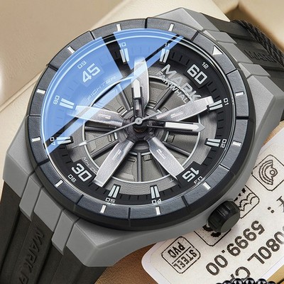 MARK FAIRWHALE Men's Silicone Rotatable Helicopter Propeller Dial Quartz Watch