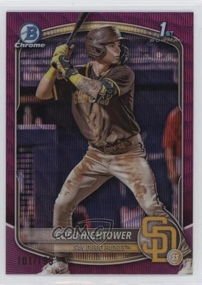 2025 Bowman Chrome Prospects Fuchsia Wave Refractor 101/199 Cobb Hightower 10no