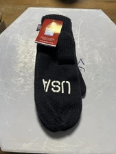 Team USA Olympic Winter Knit Mittens Blue One Size Fits Most