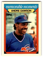 1988 Topps Kmart Memorable Moments #9 Andre Dawson Chicago Cubs BASEBALL Cards