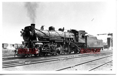 26B731 DUNKEL! RPPC 40er/50er Jahre WABASH RAILROAD 4-6-2 LOK #665