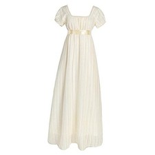 FCCAM Regency Dresses for Women Empire Waist Dress X-Large Light Yellow