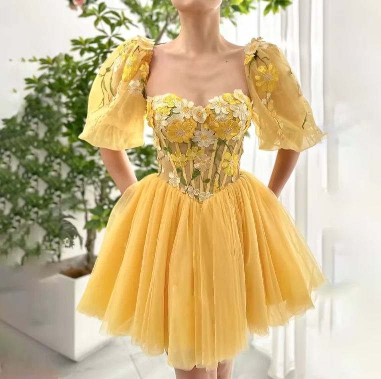 gold short wedding dresses Lace Short Gold Wedding Dresses A-line Short Sleeves Gold Lace Satin Short Prom Dress Homecoming Dress US0 As Picture