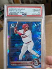2022 Bowman Chrome Sapphire #BCP112 Joshua Baez Rookie RCPSA 10