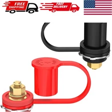 250A Battery Charging Jump Post Kit with 3/8" Copper Core & Covers for Vehicles