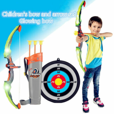 Bow And Arrow Playset With Quiver And Target (Green)