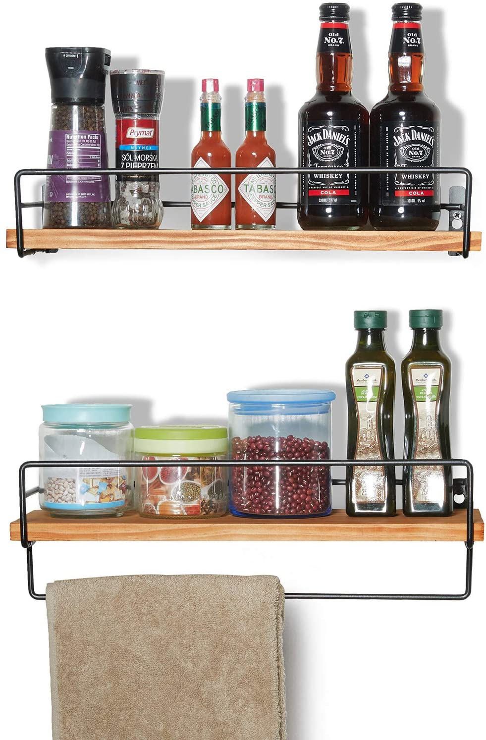 SODUKU Floating Shelves Wall Mounted, Wall Wood Storage Shelf for