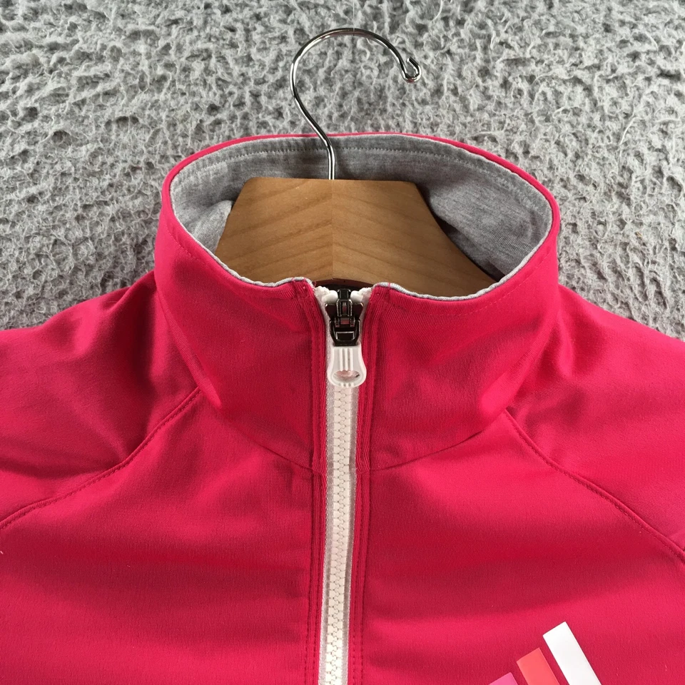 Adidas Track куртка женщин S розовый насмешливый шеи молнии передние карманы реглан рукав - Изображение 3 из 4