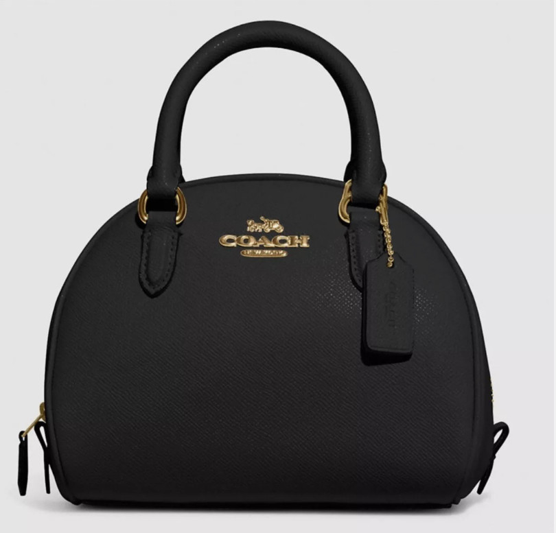NWT Coach CA202 Sydney Satchel in Pebble Leather - Black (IMBLK)