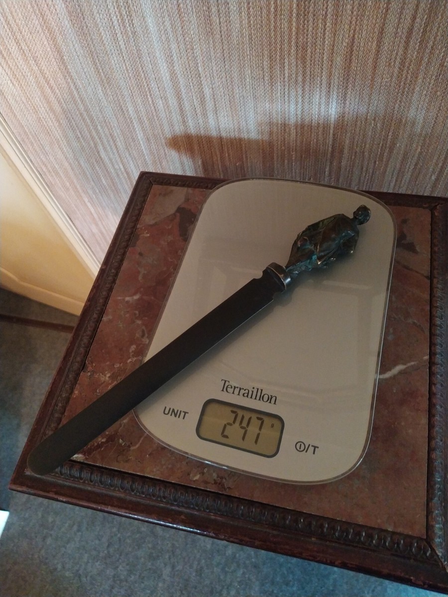 Grand Coupe-papier Ancien En Bronze Ciselé - Objet De Collection Français Du XIXème