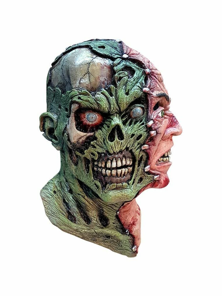 Two Faced Transformation Ghoulish DELUXE ADULT LATEX SIAMESE NIGHTMARE MASK - Image 2 of 3