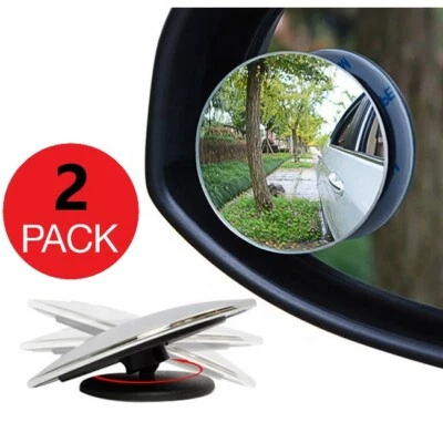 2x Blind Spot Mirror Rear Side View Towing Car Van Motorcycle Adjust Wide Angle - Image 1 of 4