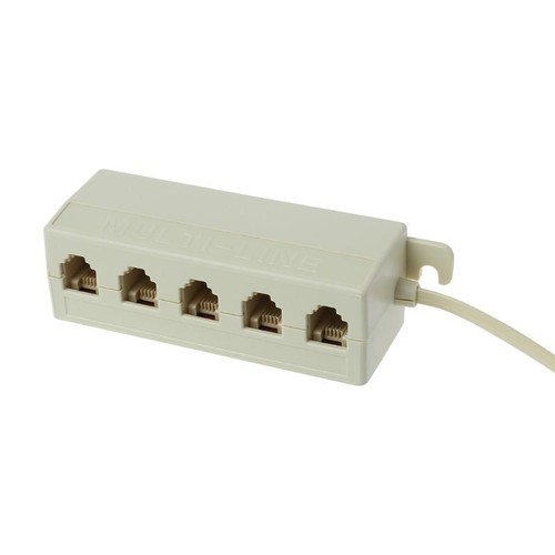 Rj11 Wtyczka telefoniczna na 5-drożne gniazdo Adapter 6p4c Jumper Lan Splitter - Zdjęcie 6 z 8