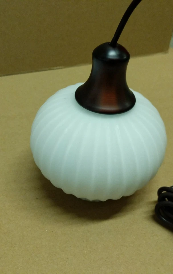 NEW Progress Lighting P6170-174W Onion 1-Light 4.5"W Mini Pendant Urban Bronze - Image 2 of 4