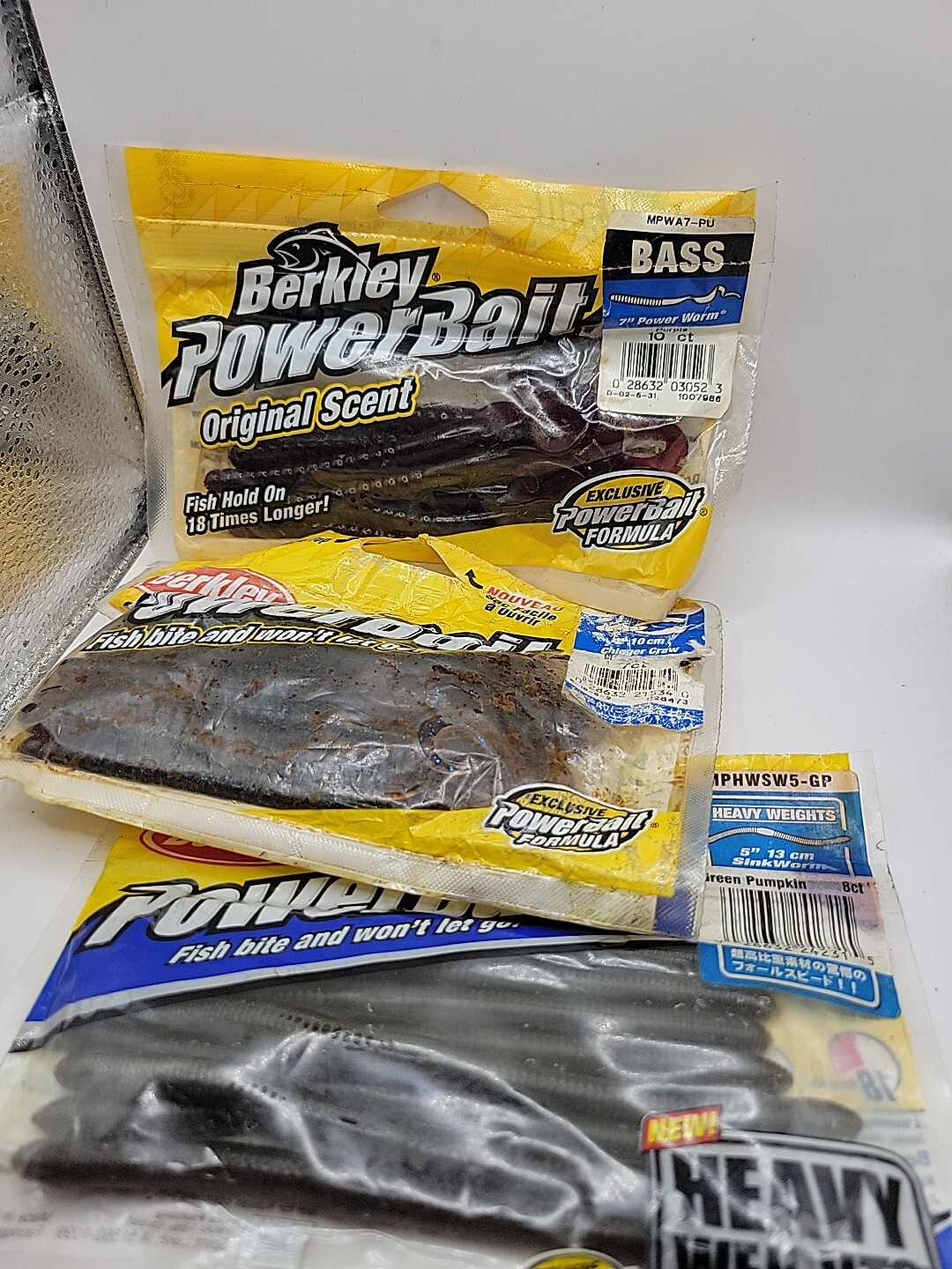 3 Berkley PowerBait Chigger Craw SinkWorms 5