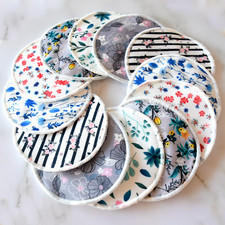 Reusable Breast Pads - Organic Bamboo Nursing Pads (12 Pack) Breastfeeding Mums