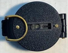 Vintage Compass Engineer Directional Black Textured Case & Brass Accents