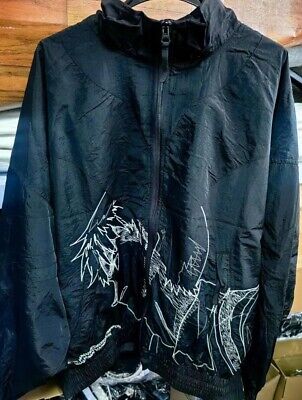 UNDERCOVER × Evangelion Embroidered Black Nylon Jacket Size UNDERCOVER × Evangelion Embroidered Black Nylon Jacket Size