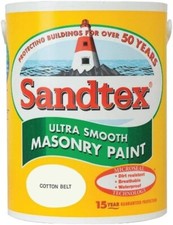 Sandtex Masonry Paint 5L Ultra Smooth Quality Waterproof Cotton Belt