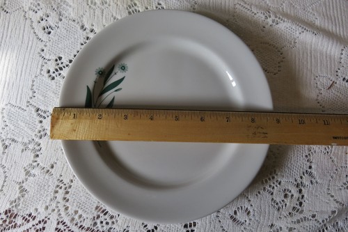 8 Shenango Plates Green Flower 8 7/8" Interpace A-136 - Picture 8 of 12
