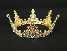 Brand New Gold Medium Rhinestone Crown