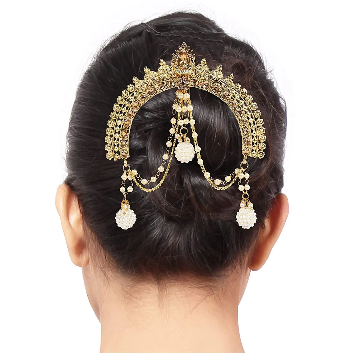 Buy Aatira Set Of 4 Flower Juda Pin Bridal Hair Bridal Juda Pin For Use,  Golden Online at Lowest Price Ever in India | Check Reviews & Ratings -  Shop The World