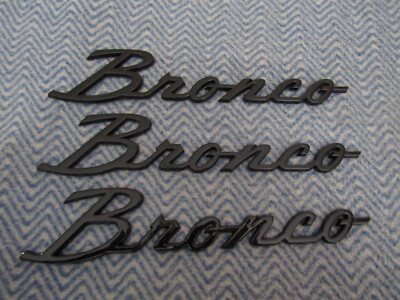 1966 - 1977 2021 2022 2023 FORD BRONCO SCRIPT FENDER EMBLEMS 3PCS IN ...