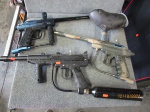 Lot of 3 Paintball Guns Brass Eagle High Voltage Parts or Repair