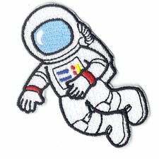 Floating Astronaut Space Suit Embroidered Iron On Patch