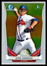 2014 BOWMAN CHROME MINI #264 SHAE SIMMONS ATLANTA BRAVES