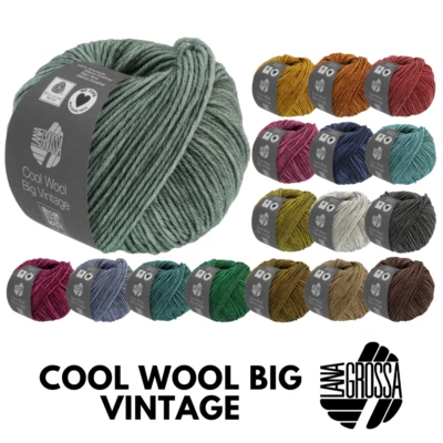 Lana Grossa COOL WOOL BIG VINTAGE 50 g edle Merinowolle im Vintage-Look 120 m