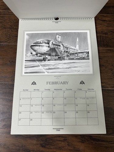 1994 American Airlines Cargo Plane Artwork By Robert Taylor Calendar-Style NM- - Picture 5 of 13