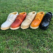 Men's Crocodile/Ostrich Print Leather Shoes Boot Zapato Casual Coco-Ave Est.1214