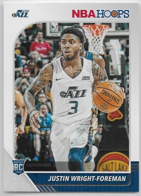 2019-20 NBA Hoops #256 Justin Wright-Foreman RC Utah Jazz Hofstra