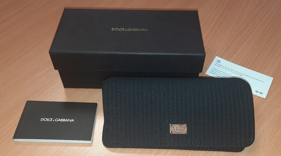 Dolce & Gabbana Scatola e Custodia a Righe per Occhiali Originali - Imagen 4 de 4
