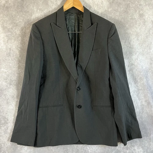BALENCIAGA Paris blazer due bottoni cappotto sportivo giacca nero taglia EU 48 US 38
