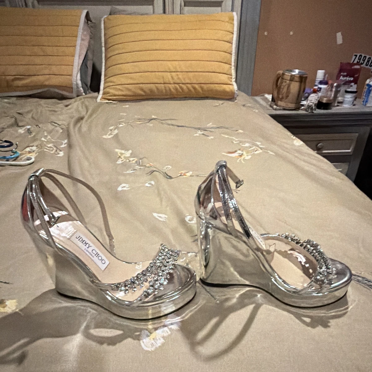 Jimmy Choo Silver Heels for Women for sale - eBay