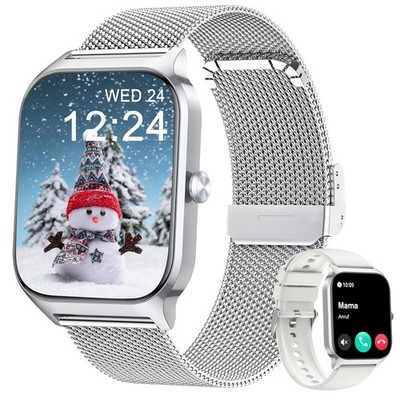 Smartwatch Herren Damen Blutdruck Fitnessuhr Bluetooth Telefonie Pulsuhr Tracker