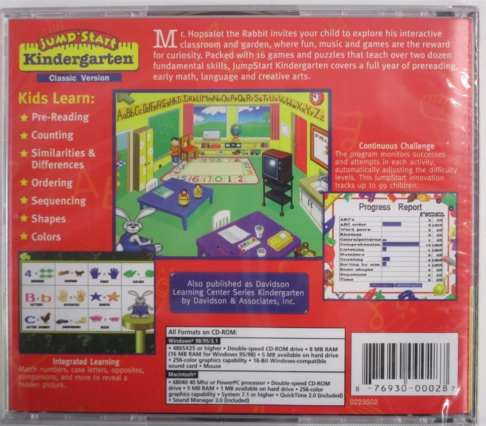 Video Game PC JumpStart Kindergarten Classic Version NEW SEALED Jewel - Image 2 of 2
