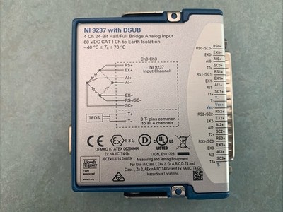 National Instruments NI 9237 4-Channel 24-Bit Half/Full Bridge Analog Input DSUB