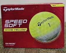 TaylorMade 2024 Speed Soft Golf Balls - HI-VIS Yellow - 1 Dozen NEW