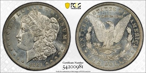 1881 O $1 Morgan Silver Dollar MS61 PCGS New Orleans Better Date Us Coin