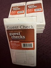 30 Books 2 Part ADAMS Carbonless Guest Check Restaurant 50 Checks Per Book
