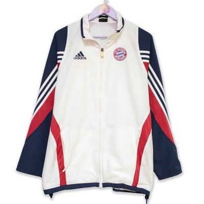 Adidas Bayern München Windjacke Vintage weiß-blau 00er Jahre - Größe F180 D