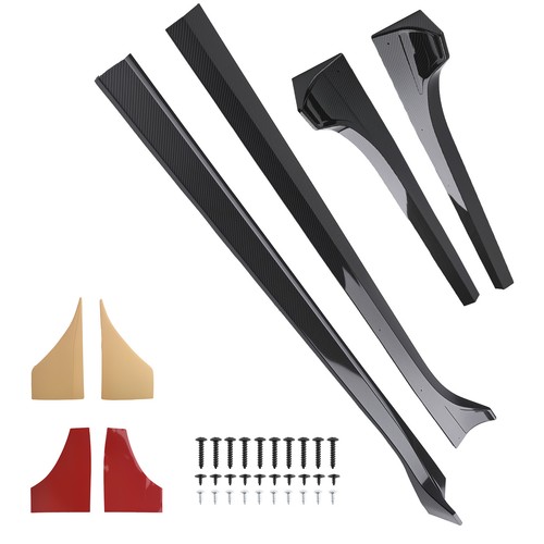 ABS Side Skirt Extension Panels for Tesla Model 3 17-23 Black Body Kit 2PCS